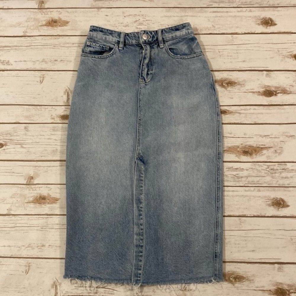 Free People We The Free Denim Pencil Skirt Size 26